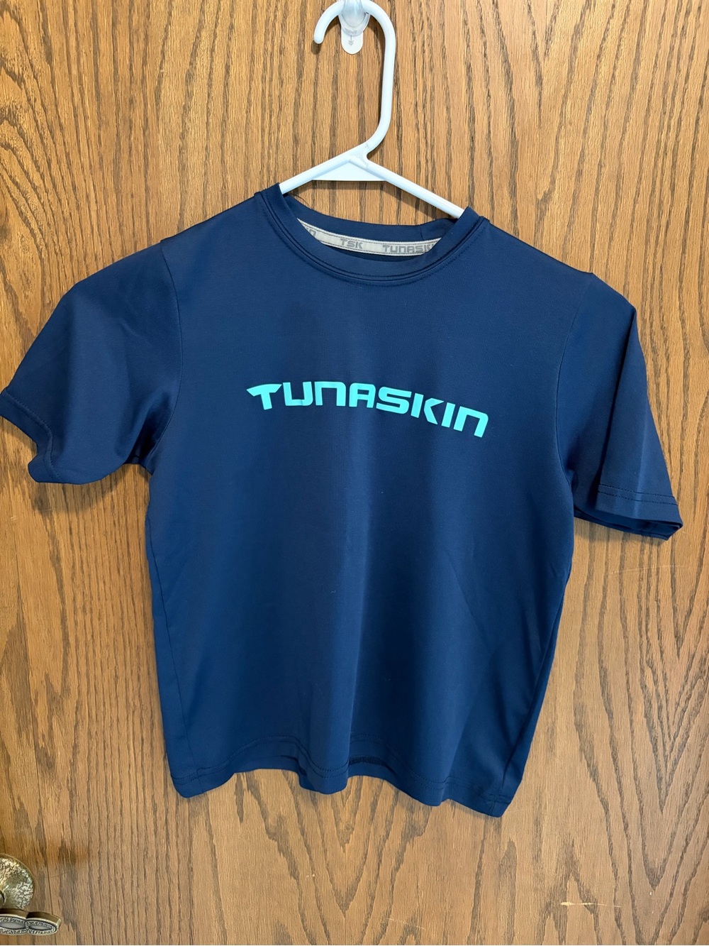 Boys' Tunaskin Echo Navy Short Sleeve Lightweight Performance Tee 35 SPF